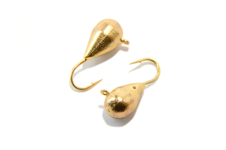 Мормышка вольфрамовая Капля с петелькой 4мм (золото)