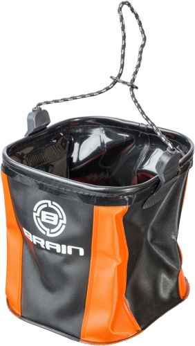 Ведро Brain EVA для набора воды мягкое без крышки ц:оранжевый/черный