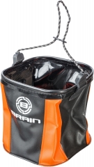 Ведро Brain EVA для набора воды мягкое без крышки ц:оранжевый/черный