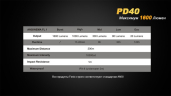 Ліхтар Fenix PD40 Cree MT-G2
