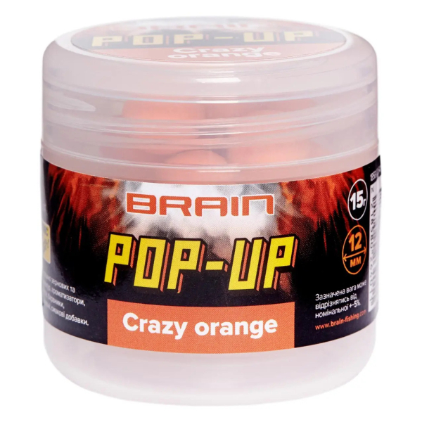 Бойли Brain Pop-Up F1 Crazy Orange (апельсин) 12mm 15g