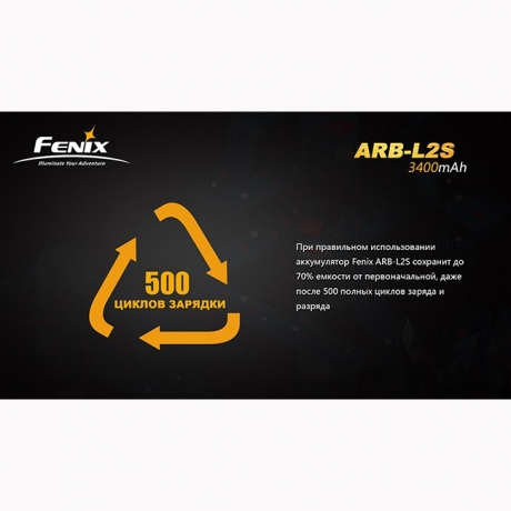 Аккумулятор 18650 Fenix ARB-L2S (3400mAh)