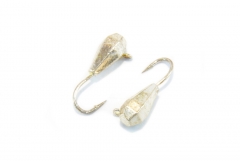 Мормышка вольфрамовая Капля граненая с ушком 4мм (Серебро)