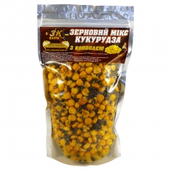 Зерновой микс 3k Baits кукуруза с коноплей 400г