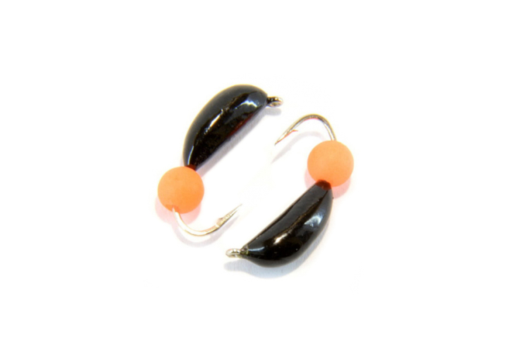 Мормышка "Банан" 3мм Ядреный оранжевый неон