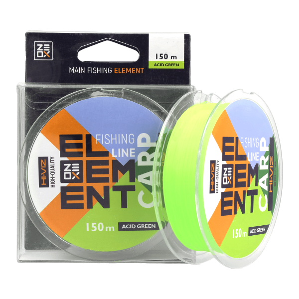 Волосінь ZEOX Hi-Viz Element Carp 150м Acid Green 0.350мм
