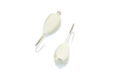 Мормышка вольфрамовая Нимфа с петелькой и люминофором 4мм (белая)