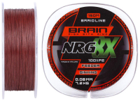 Шнур Brain NRG 8X sinking 150m 0.08mm 7.2kg ц:brown