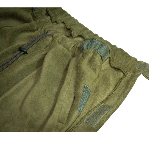 Адаптивные штаны при травмировании ног, флис Kirasa хаки (Арт KI422)