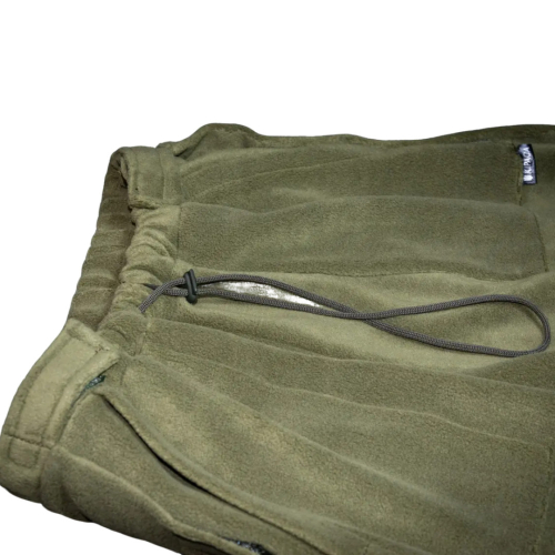 Адаптивные штаны при травмировании ног, флис Kirasa хаки (Арт KI422)