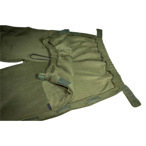 Адаптивные штаны при травмировании ног, флис Kirasa хаки (Арт KI422)