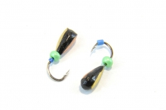 Мормышка вольфрамовая Капля с 2-я коронками 3мм