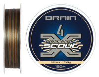 Шнур Brain Scout 4X 150m (camo) 0.100mm 5.8kg