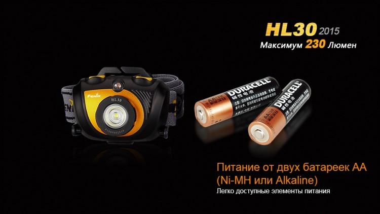 Налобный фонарь Fenix HL30 (2015) Cree XP-G2 R5