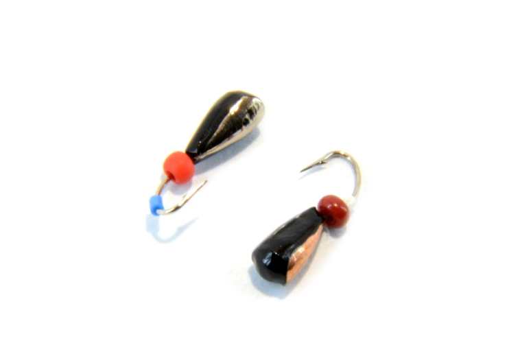 Мормышка вольфрамовая Капля с 2-я коронками 3мм