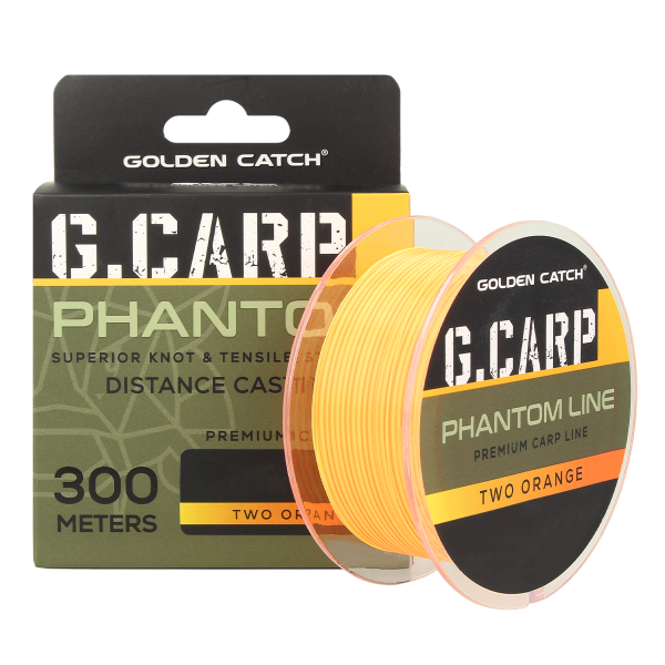 Леска GC G.Carp Phantom Line 300м Two Orange Neon 0.30мм