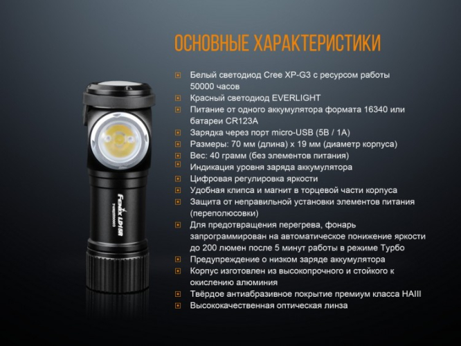 Фонарь Fenix LD15R Cree XP-G3