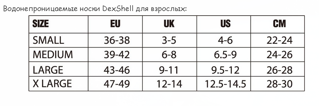 Водонепроницаемые носки DexShell HPro