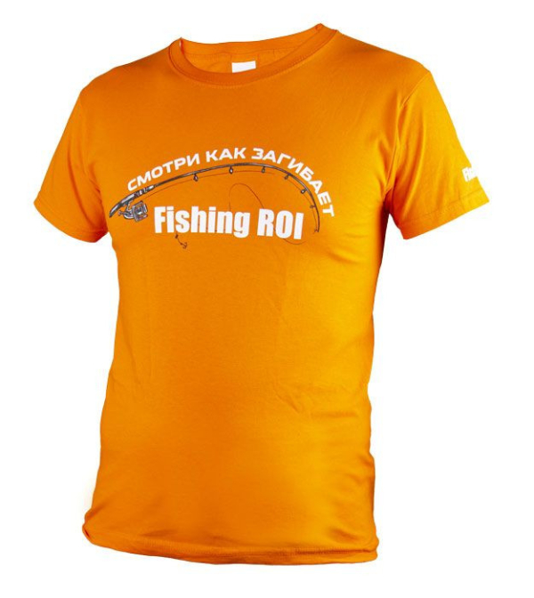Футболка Fishing ROI TV оранжевая