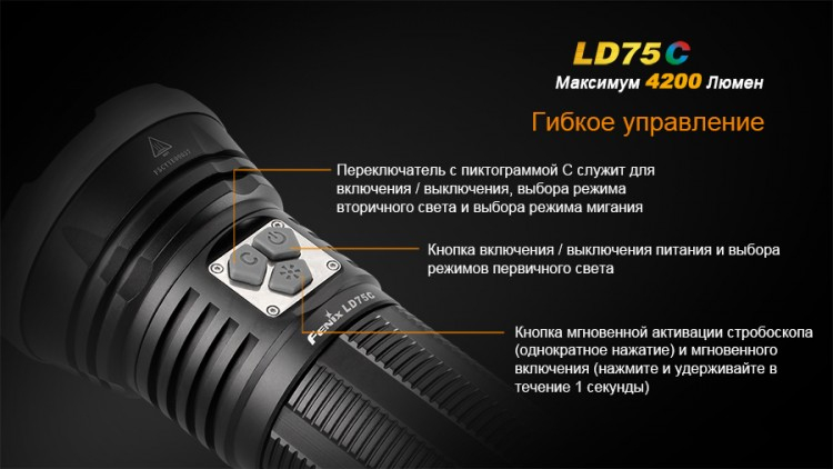 Фонарь Fenix LD75C Cree XM-L2 (U2)