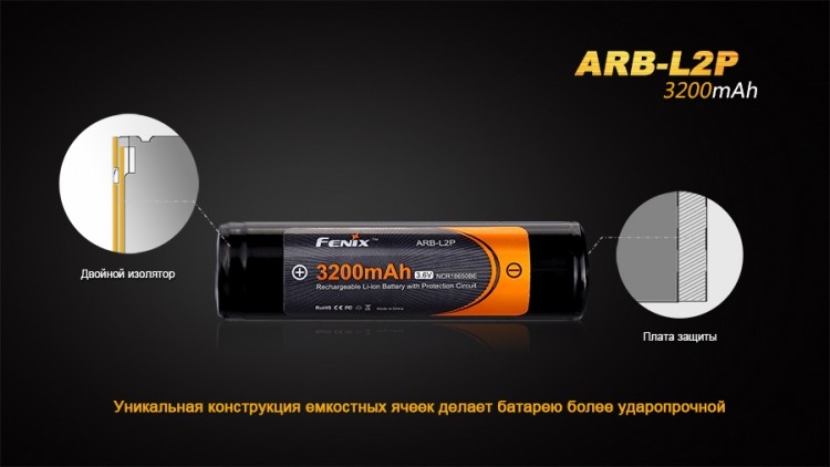 Дополнительный аккумулятор Fenix ARB-L2P (3200 mAh)