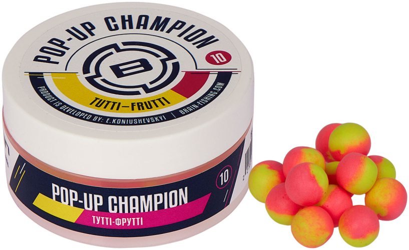 Бойлы Brain Champion Pop-Up Tutti- Frutti (тутти-фрутти) 8mm 34g