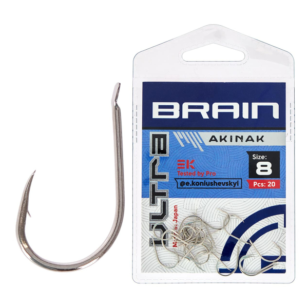 Крючок Brain Ultra Akinak #8 (20шт/уп)