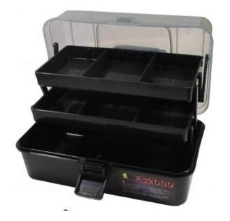 Ящик Marco Polo FS2000 black 2-х полочный 29х16х14см