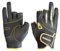 Рукавичка спінінгіста Fishing ROI WK-04 black-gold XXL (c 2 пальц.)