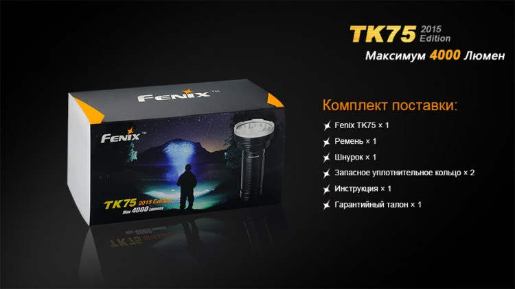 Тактический фонарь Fenix TK75 (2015) Cree XM-L2 (U2)