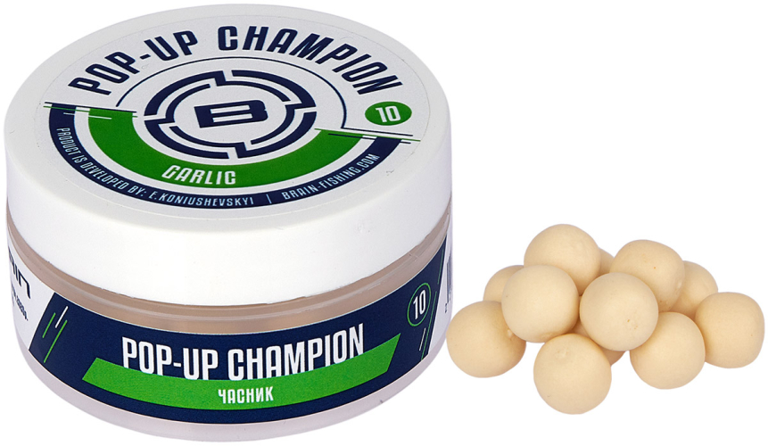 Бойлы Brain Champion Pop-Up Garlic (чеснок) 8mm 34g