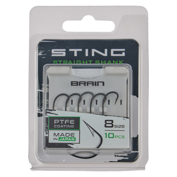 Гачок Brain Sting Straight Shank #8 (10 шт/уп)