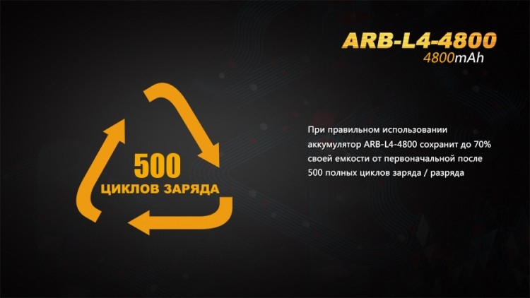 Аккумулятор 26650 Fenix ARB-L4-4800 (4800 мАч)