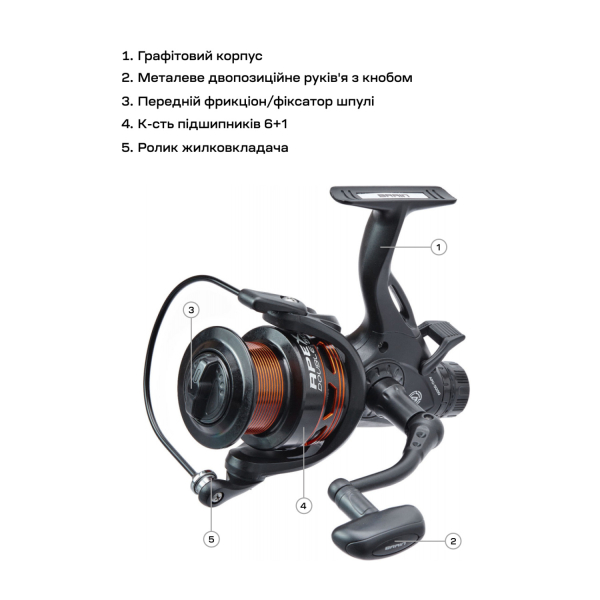 Катушка Brain Apex Double Baitrunner 6000 6+1BB