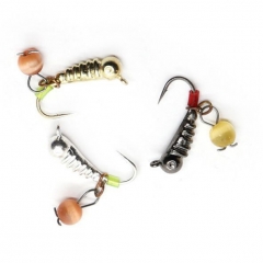 Мормышка вольфрамовая Fishing ROI Личинка с ушком и подвеской 3мм