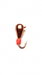 Мормышка вольфрамовая Капля с ушком, кембрик 3мм (Медь)