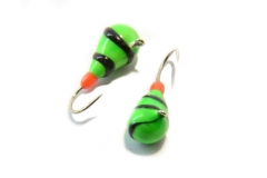 Блешня вольфрамова Крапля фарбована 6мм (зелена)