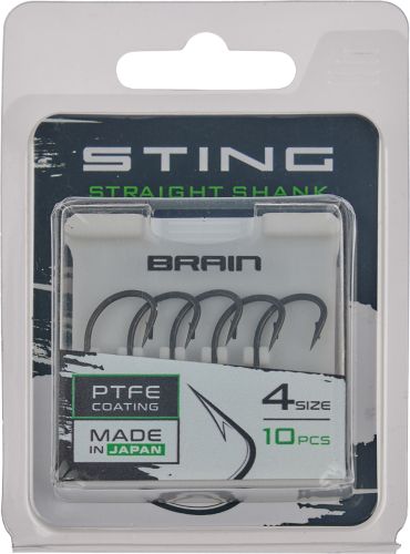 Крючок Brain Sting Straight Shank #4 (10 шт/уп)