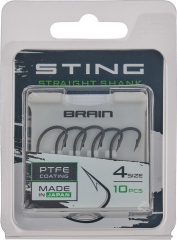 Крючок Brain Sting Straight Shank #4 (10 шт/уп)