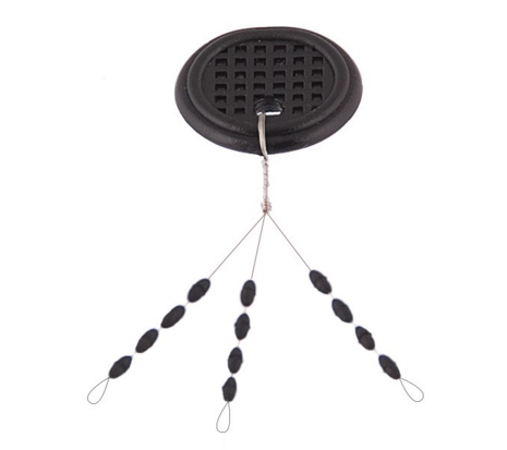 Стопор BratFishing силиконовый овальный чёрный 12 штук