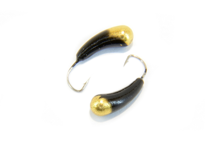 Мормышка вольфрамовая Уралка крашеная 3.5мм (черный+медь)