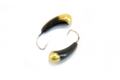 Мормышка вольфрамовая Уралка крашеная 3.5мм (черный+медь)