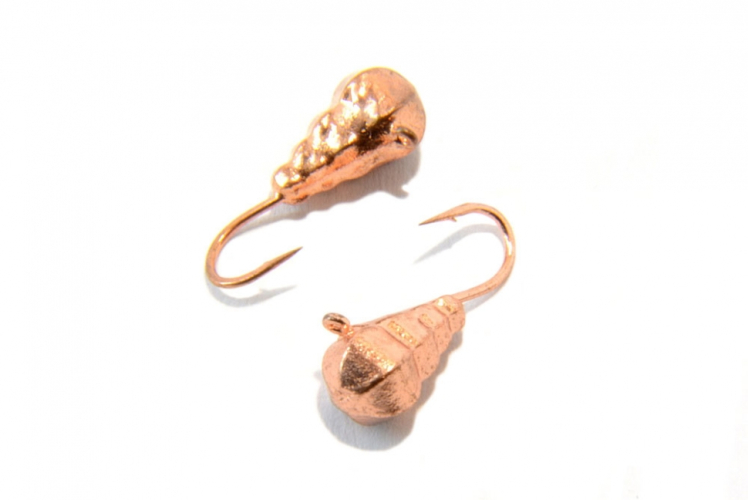 Мормышка вольфрамовая Капля граненая с петелькой 4мм (медь)