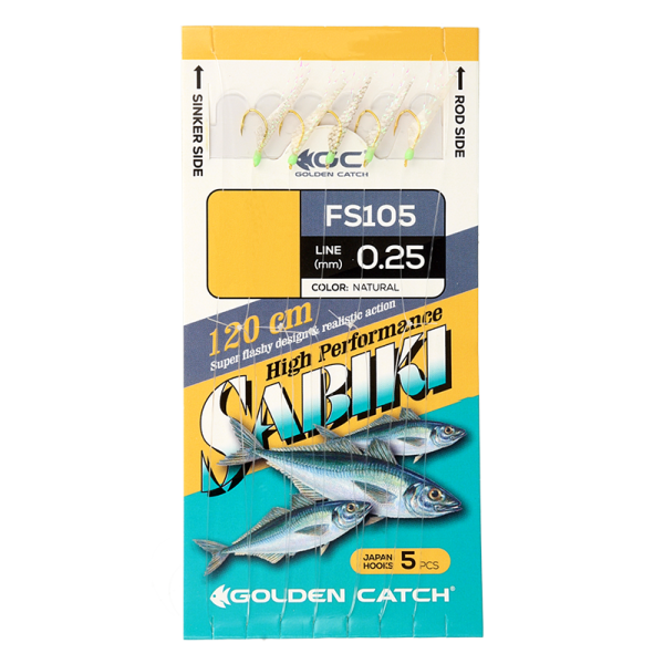Самодур GC Aji Sabiki FS105 №8 Natural(5 крючков)