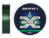 Шнур Brain Scout 4X 150m (deep green) 0.128mm 7.2kg