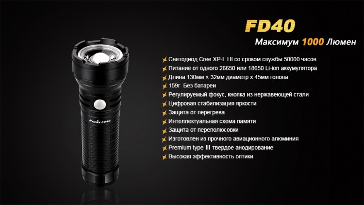 Ліхтар Fenix FD40 Cree XP-L HI LED