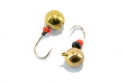 Мормышка вольфрамовая Шар сквозной 4мм (золото)