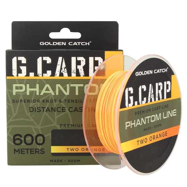 Волосінь GC G.Carp Phantom Line 600м Two Orange Neon 0.30мм