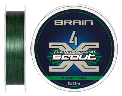 Шнур Brain Scout 4X 150m (deep green) 0.163mm 9.8kg