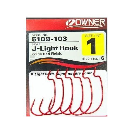 Оффсетный крючок Owner J-Light Hook